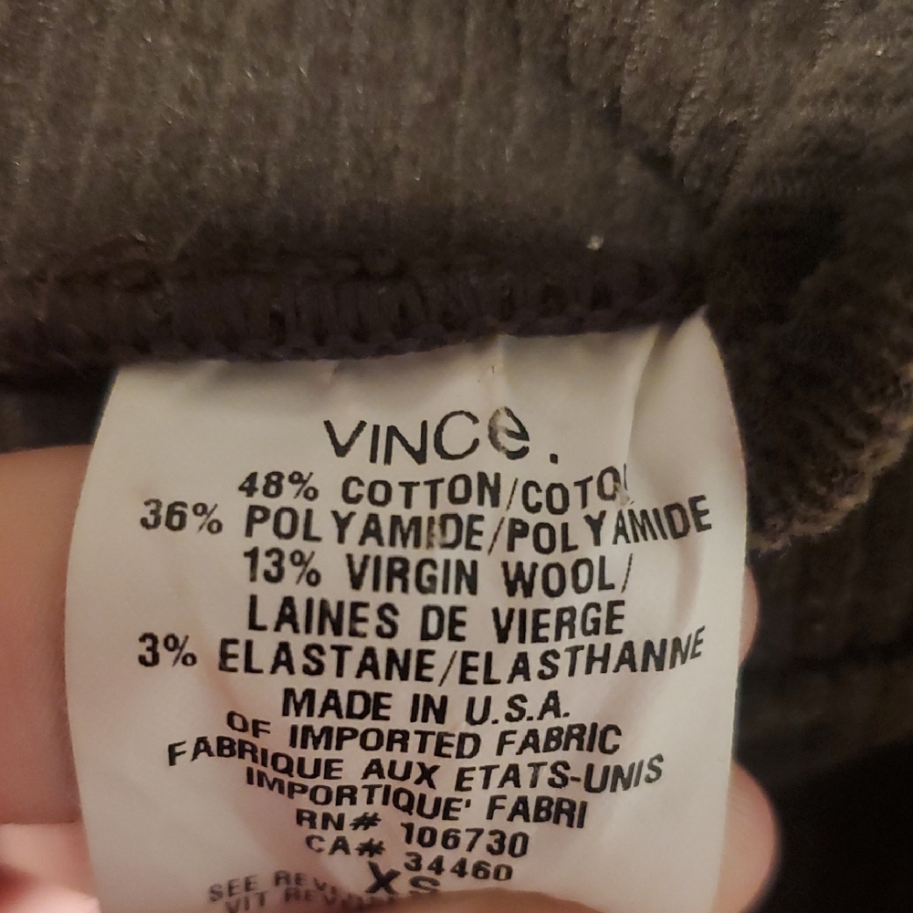 Vince Elastic Waistband Leggings - Brown Corduroy - Picture 3 of 8
